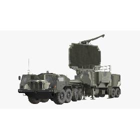 3D MAZ 74106 with 64N6 Big Bird Radar Camouflage Rigged model